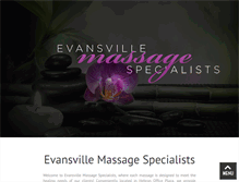 Tablet Screenshot of evansvillemassagespecialist.com